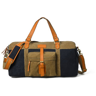 AQUADOR Duffel bag of canvas and genuine leather(AB-CL-1536)