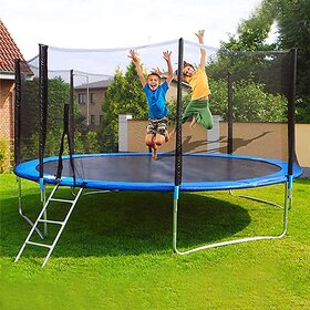 GANESH SKY BALLOON (14x14 Feet) Premium Fitness Trampoline with  net and Poles Safety Pad Trampoline for Kids  Adu