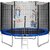 GANESH BALLOON (8x8 Feet) Premium Fitness Trampoline with Enclosure net and Poles Safety Pad Trampoline for Kids  Adult