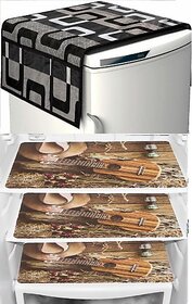 REVEXO Refrigerator Cover (Width: 20 cm, Multicolor)