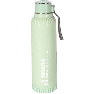 Dhara Stainless Steel Quench 900 Inner Steel and Outer Plastic Water Bottle, 700ml Green Bottle. Dhara Stainless Steel Quench 900 Inner Steel and Outer Plastic Water Bottle, 700ml Green Bottle.