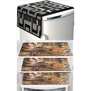 REVEXO Refrigerator Cover (Width: 20 cm, Multicolor)