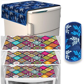 REVEXO Refrigerator Cover (Width: 98 cm, Multicolor)