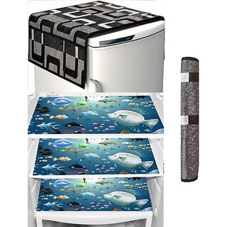 REVEXO Refrigerator Cover (Width: 98 cm, Multicolor) REVEXO Refrigerator Cover (Width: 98 cm, Multicolor)