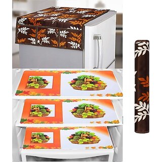 REVEXO Refrigerator Cover (Width: 98 cm, Multicolor)