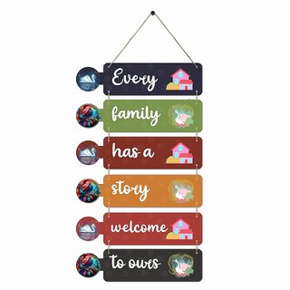                       Sketchfab Every Family has a Story Wall Hanging Art Decoration for Home                                              