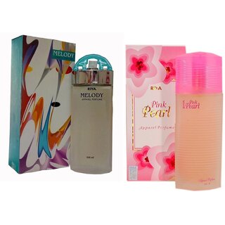                       Riya Melody Blue Apparel 30ml  Perfume With Pink Pearl  Apparel Perfume - 30 ml                                              