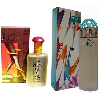                       Riya MELODY 100M POIZO 100M Eau de Parfum - 200 ml (Pack of 2)                                              