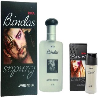                       Riya BINDAS PERFUME 100 ML +  BAWRI PERFUME 30 ML Eau de Parfum - 30 ml (Pack of 2)                                              