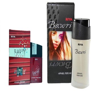                       Riya BAWRI PERFUME 100 ML + PARTY WEAR PERFUME 30 ML Eau de Parfum - 30 ml (Pack of 2)                                              