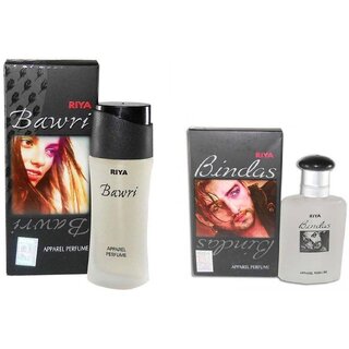                       Riya Bawri and Bindas Perfume 100ML Each (Pack of 2) Eau de Parfum - 200 ml                                              