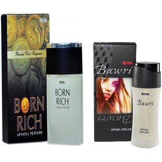                       Riya BORN RICH  PERFUME 100 ML + BAWRI PERFUME 30 ML Eau de Parfum - 30 ml                                              