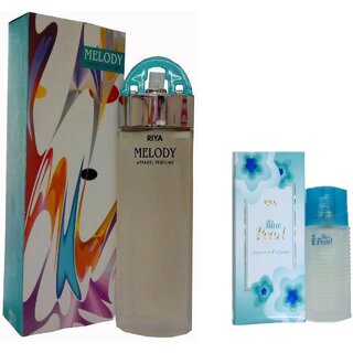                       Riya MELODY  PERFUME 100 ML + BLUE PEARL  PERFUME 30 M Eau de Parfum - 30 ml (Pack of 2)                                              