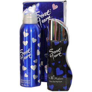 JBJ Exotic Sweet Heart Blue Combo of perfume and Deo Eau de Parfum - 300 ml