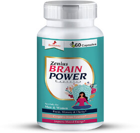 Zenius Brain Power Capsule for Memory and Brain Booster 60 Capsules