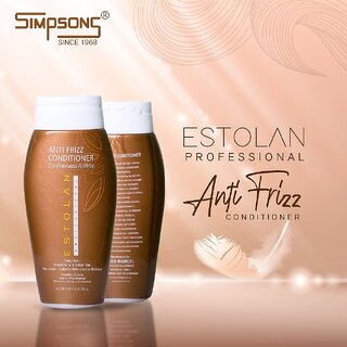                       Estolan Anti-Frizz Hair Conditioner - With Keratin, Cocoa and D-Panthenol 250 Ml                                              