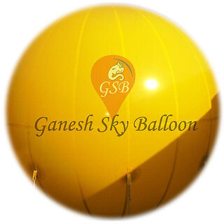 GANESH SKY BALLOON Sky Balloon Blue Big Advertising PVC Sky Balloon (10x10 feet)  ( Yellow)