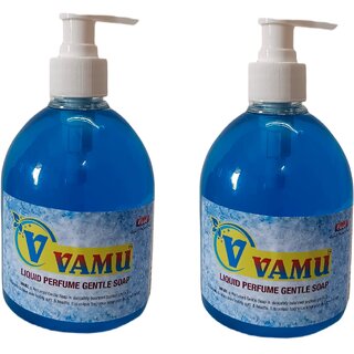                       VAMU Liquid perfume Handwash Soap For Softer, Smoother And Moisturised Skin cool - 500 ml(Pack Of 2)                                              