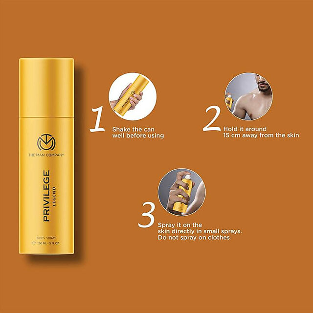 The Man Company Privilege Legend Deodorant for Men Body Spray Long-Lasting Fragrance - 150 ml