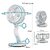 TE Powerful Rechargeable 1.5 Watts Foldable Table Fan with 21 SMD LED Light, Table Fan for Home, Table Fans