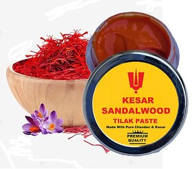 Premium Quality Chandan Kesar Tika (Tilak) Made With Pure And Rare Sandalwood With Kesar