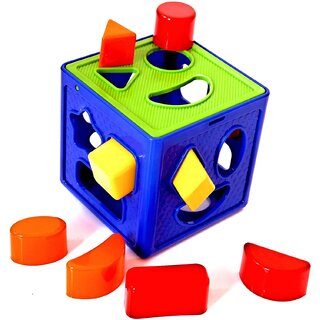                       Hinati Shape sorter cube for child brain development (Multicolor)                                              