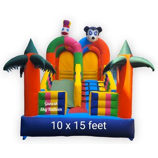 GANESH SKY BALLOON Sky Balloon Jumping Bouncy for House Garden (10x15 Feet) Inflatable Hoppers  Bouncer  (Multicolor)