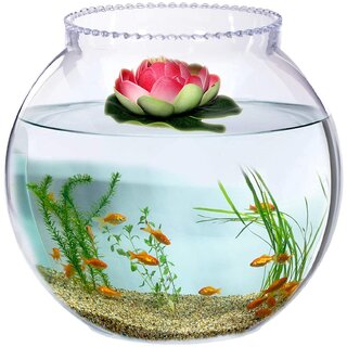                       Mini Glass Flower, Bamboo Plant Vase, Fish Bowl, Matka Shape Pot For Home and Office Decor - Pack of 1 Piece, 5 Inch                                              