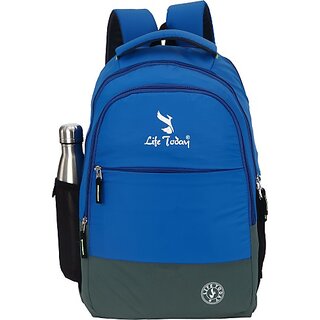                       Life Today Large 36 L Backpack Bags for Men and Women School Bags (Blue)                                              