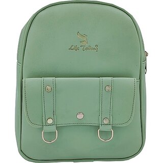                       Backpack Small 10 L Backpack New Trendy Fashionable Backpack & Girl Waterproof Backpack (Light Green, 10 L)                                              