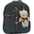 Small Backpack Girls Stylish Bag Vegan Leather Bags 3 L Backpack (Grey)