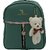 Small Backpack Girls Stylish Bag Vegan Leather Bags 3 L Backpack (Green)