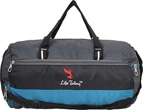 Life Today 40 L Hand Duffel Bag - Gym Bag for Men and Women | Boys and Girls | Sports Duffel Bags - Grey - Regular Capacity