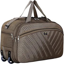 Avila 60 L Strolley Duffel Bag - 60 L 20 INCH Luggage Bag  &  Travel Bag For Men  &  Women Duffle Luggage Trolly Bags - Brown - Large Capacity