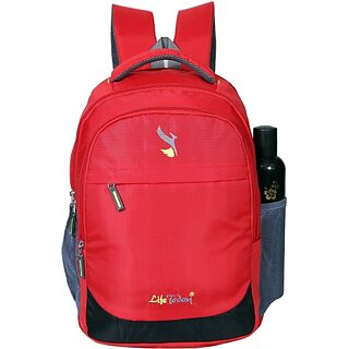                       Life Today Medium 25 L Backpack 15.6 Inch Laptop Backpack 25 LTR Bag for School, College and Office Bags (Red)                                              