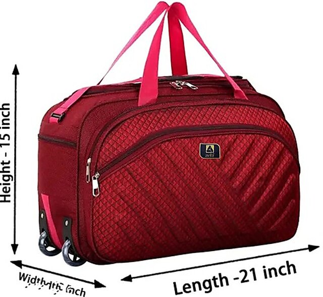 Buy Avila 60 L Strolley Duffel Bag - 60 L 20 INCH Luggage Bag & Travel Bag  For Men & Women Duffle Luggage Trolly Bags - Red - Large Capacity Online -  Get 66% Off