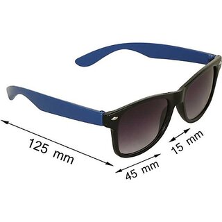                       UZAK UV Protection, Gradient Wayfarer Sunglasses (43) (For Men & Women, Black)                                              