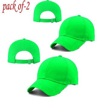                       EAGLEBUZZ Self Design, Solid Sports/Regular Cap (Pack of 2)                                              