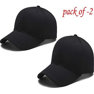                       EAGLEBUZZ Solid, Self Design Snapback Cap (Pack of 2)                                              