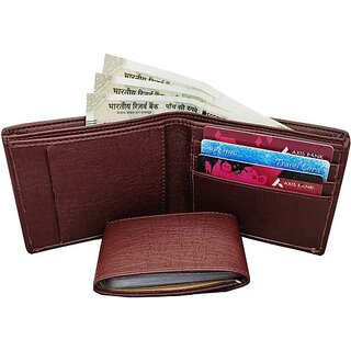                       RizardoMen Brown Artificial Leather Wallet - Regular Size (9 Card Slots)                                              
