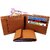 EAGLEBUZZ Men Tan Artificial Leather Wallet - Regular Size (12 Card Slots)