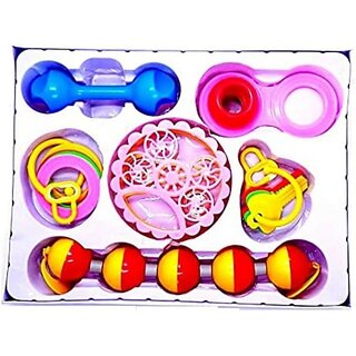 UZAK BABY 6 pcs Non-Toxic Colorful Rattle Toys for Toddler (Multi color) Rattle  (Multicolor)