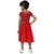 EAGLEBUZZ Baby Girls Below Knee Casual Dress (Red, Short Sleeve)