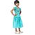 EAGLEBUZZ Barbie Baby Girls Below Knee Casual Dress (Blue, Short Sleeve)