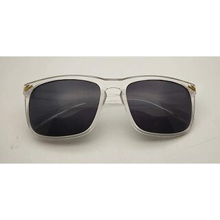 RSINC Mirrored Rectangular Sunglasses (15)  (For Men  Women, Black)