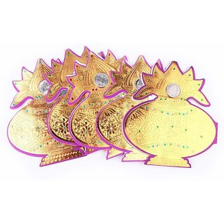 RSINC Fan Shaped Kalash Envelopes for Gifting(Pack of 5) (Golden) Envelopes  (Pack of 5 Gold)