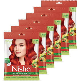                       Nisha Creme Hair Color COPPER RED , Copper Red                                              
