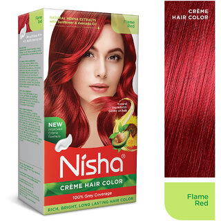Nisha Creme Hair Color FLAME RED , FLAME RED Nisha Creme Hair Color FLAME RED , FLAME RED