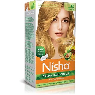                       Nisha quality permanent Fashion Highlights , Golden Blonde                                              