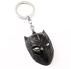 Black Panther Face Mask Marvel Avengers Superhero Collectible Metal Keyring for Car Bike